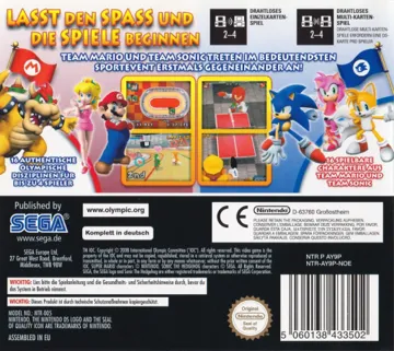 Mario & Sonic at Beijing Olympic (Japan) box cover back